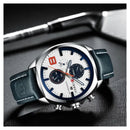 Reloj Curren 8324 Negro-Plateado blanco Diseño Elegante