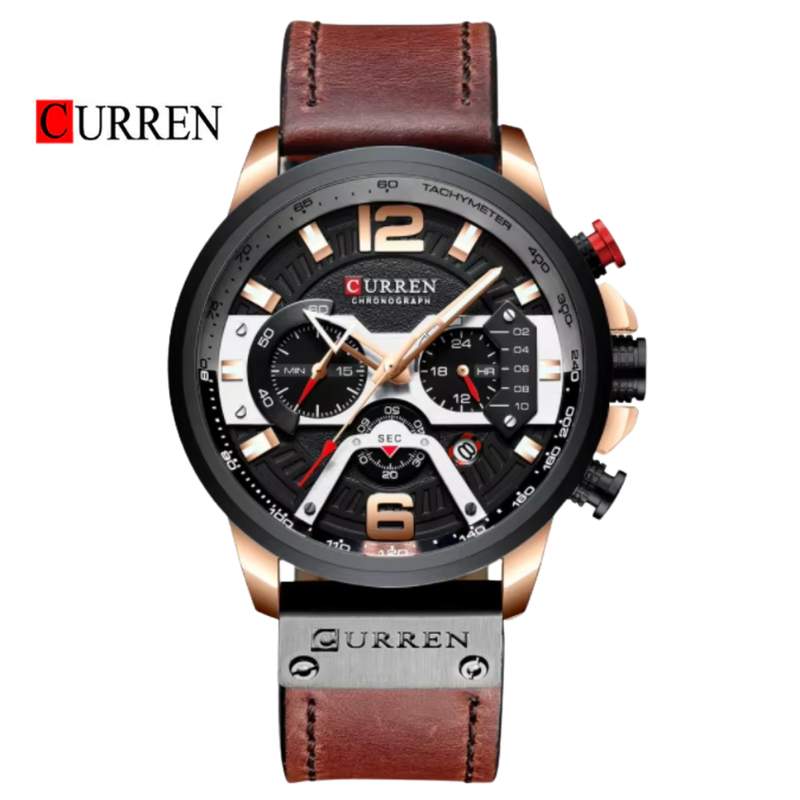 Reloj CURREN Cronografo 8329 Para Hombre - Cafe
