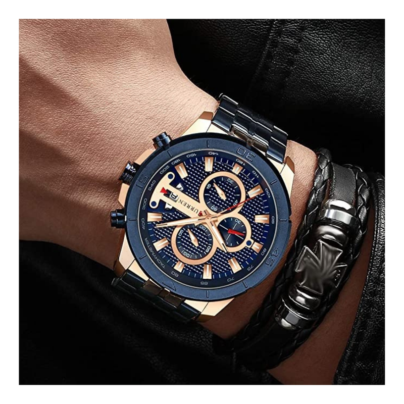Reloj CURREN 8337 Cronógrafo Para Hombre - Azul