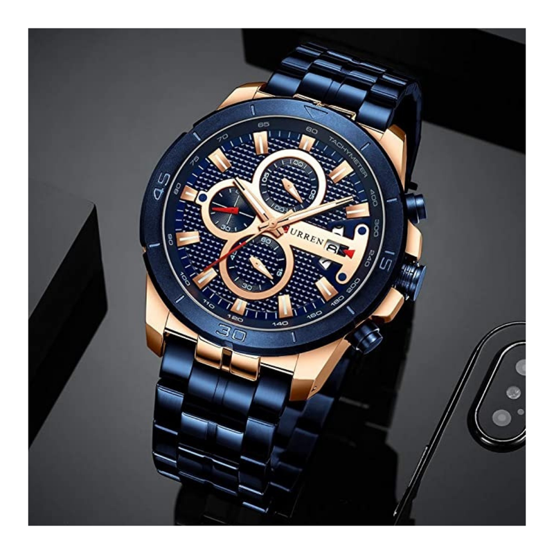 Reloj CURREN 8337 Cronógrafo Para Hombre - Azul