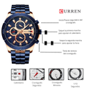 Reloj CURREN 8337 Cronógrafo Para Hombre - Azul