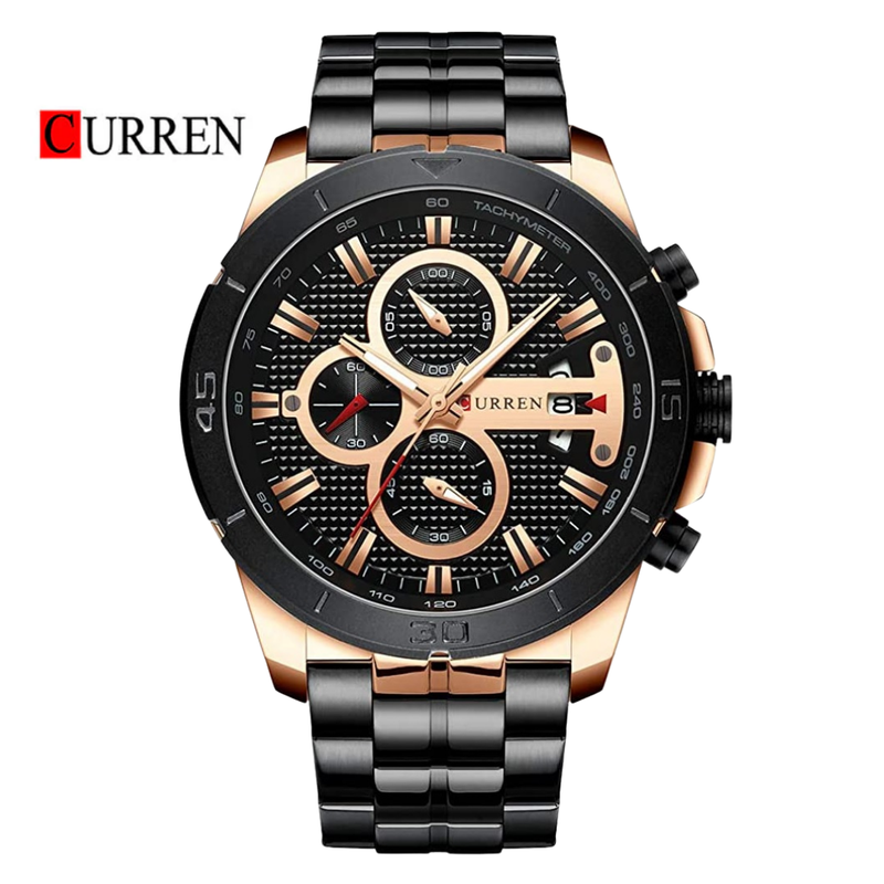 Reloj CURREN 8337 Cronógrafo Para Hombre Bicolor negro