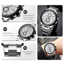 Reloj CURREN 8337 Cronógrafo Para Hombre - Plateado