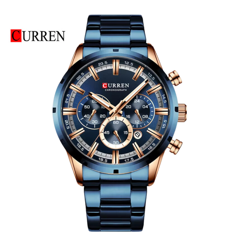 Reloj CURREN 8355 Cronógrafo Para Hombre - Azul