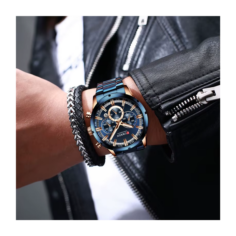 Reloj CURREN 8355 Cronógrafo Para Hombre - Azul