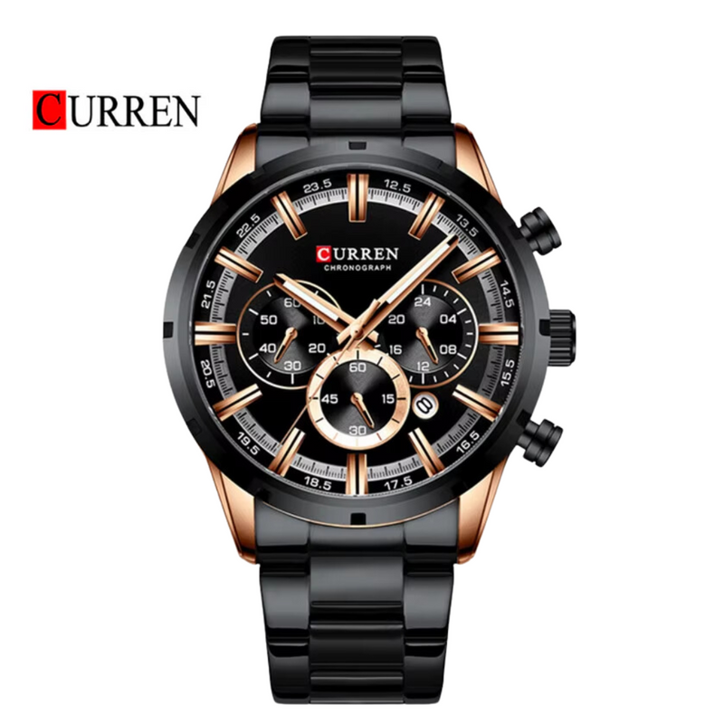 Reloj CURREN 8355 Cronógrafo Para Hombre - Negro