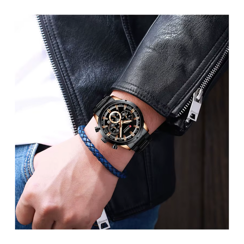 Reloj CURREN 8355 Cronógrafo Para Hombre - Negro
