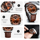 Reloj Curren 8365 Café-Café Cuero Diseño Elegante