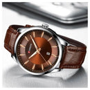 Reloj Curren 8365 Café-Café Cuero Diseño Elegante