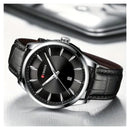 Reloj Curren 8365 Negro-Negro Cuero Diseño Elegante