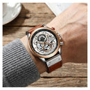 Reloj Curren 8380 Café - Dorado Blanco Diseño Elegante