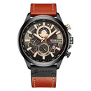 Reloj Curren 8380 Café rojo -  Dorado Diseño Elegante