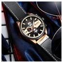 Reloj Curren 8394 Gris Negro Dorado Diseño Elegante