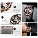 Reloj Curren 8394 Gris Vinotinto Diseño Elegante