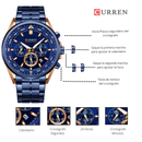 Reloj CURREN 8399 Cronógrafo Para Hombre - Azul
