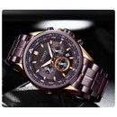 Reloj CURREN 8399 Cronógrafo Para Hombre - Vinotinto