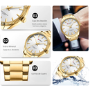 Reloj CURREN 8425 Elegante Para Hombre - Dorado