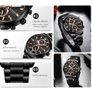 Reloj Hombre Curren 8445 Negro Diseño Elegante