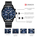Reloj CURREN 8446 Cronografo Para Hombre - Negro