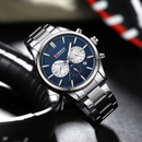 Reloj CURREN 8446 Cronografo Para Hombre - Plateado