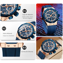 Reloj CURREN 8464 Cronógrafo Diseño Elegante Azul