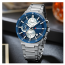 Reloj Hombre CURREN Cronografo 8481 Plateado Fondo Azul