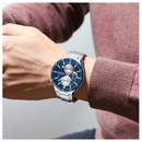 Reloj Hombre CURREN Cronografo 8481 Plateado Fondo Azul