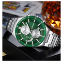 Reloj Hombre CURREN Cronografo 8481 Plateado Fondo Verde