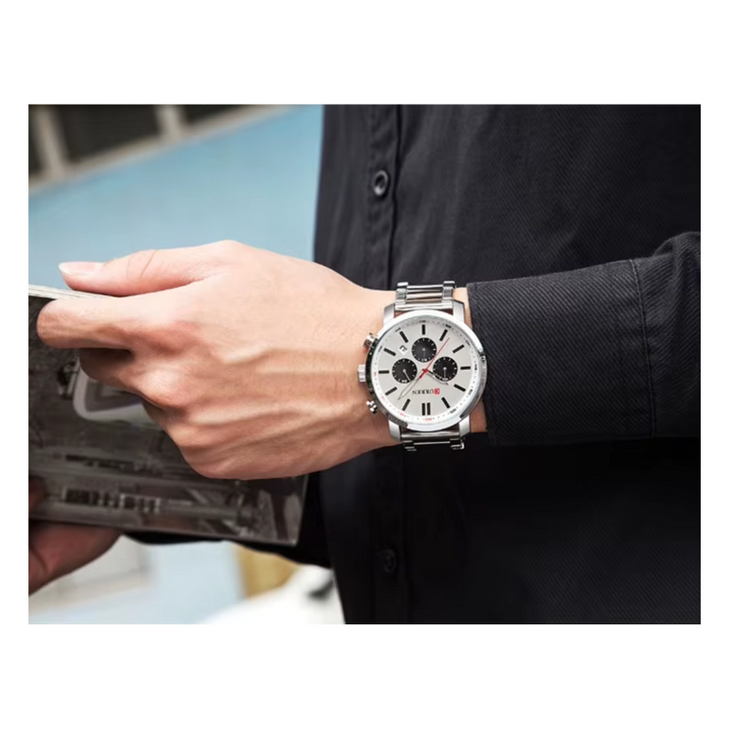 Reloj CURREN 8315 Para Hombre Plateado