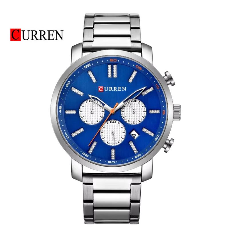 Reloj CURREN 8315 Para Hombre Plateado - Azul