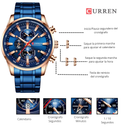 Reloj CURREN Cronógrafo 8351 Para Hombre - Azul