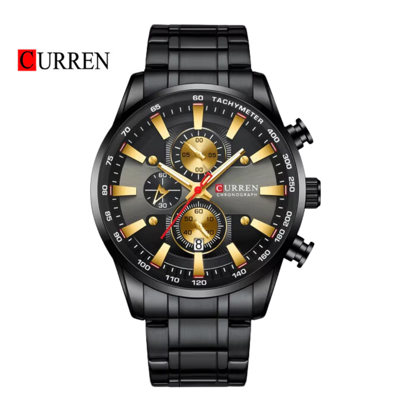 Reloj CURREN 8351 Cronógrafo Para Hombre Negro