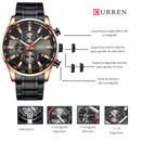 Reloj CURREN Cronógrafo 8351 Para Hombre - Negro