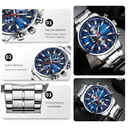 Reloj CURREN Cronógrafo 8351 Para Hombre - Plateado Azul