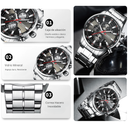 Reloj CURREN Cronógrafo 8351 Para Hombre - Plateado