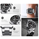 Reloj CURREN 8355 Cronógrafo Para Hombre - Plateado