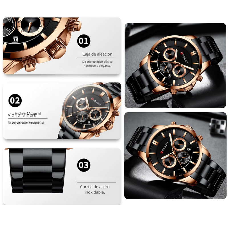 Reloj CURREN 8358 Cronógrafo Para Hombre