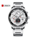 Reloj CURREN 8362 Cronógrafo Para Hombre Plateado
