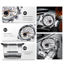 Reloj CURREN 8362 Cronógrafo Para Hombre Plateado