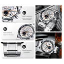 Reloj CURREN 8362 Cronógrafo Para Hombre Plateado