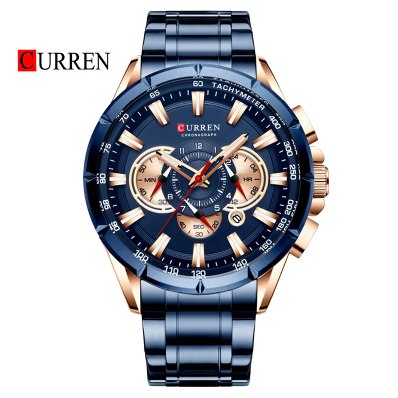 Reloj CURREN 8363 Cronógrafo Para Hombre - Azul