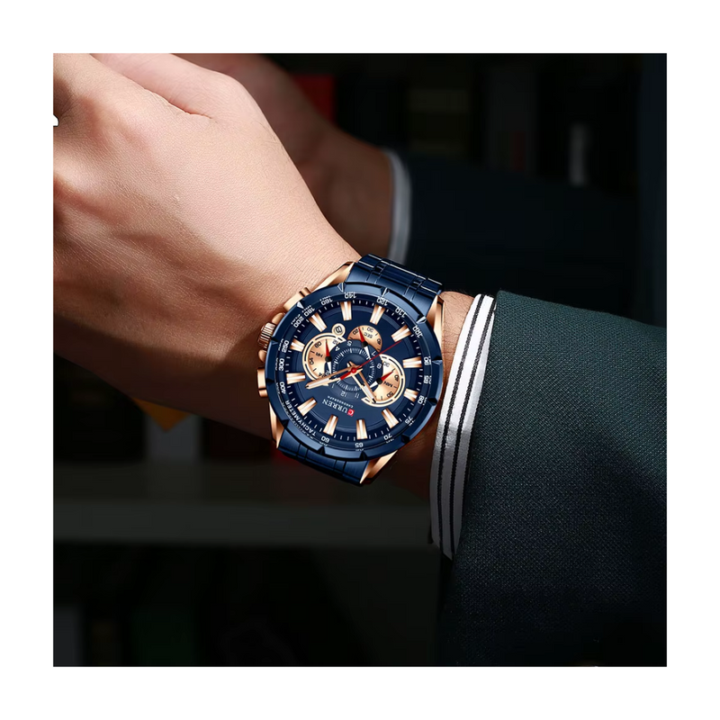 Reloj CURREN 8363 Cronógrafo Para Hombre - Azul