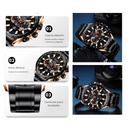 Reloj CURREN 8363 Cronógrafo Para Hombre Negro