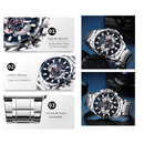 Reloj CURREN 8363 Cronógrafo Para Hombre Plateado Azul