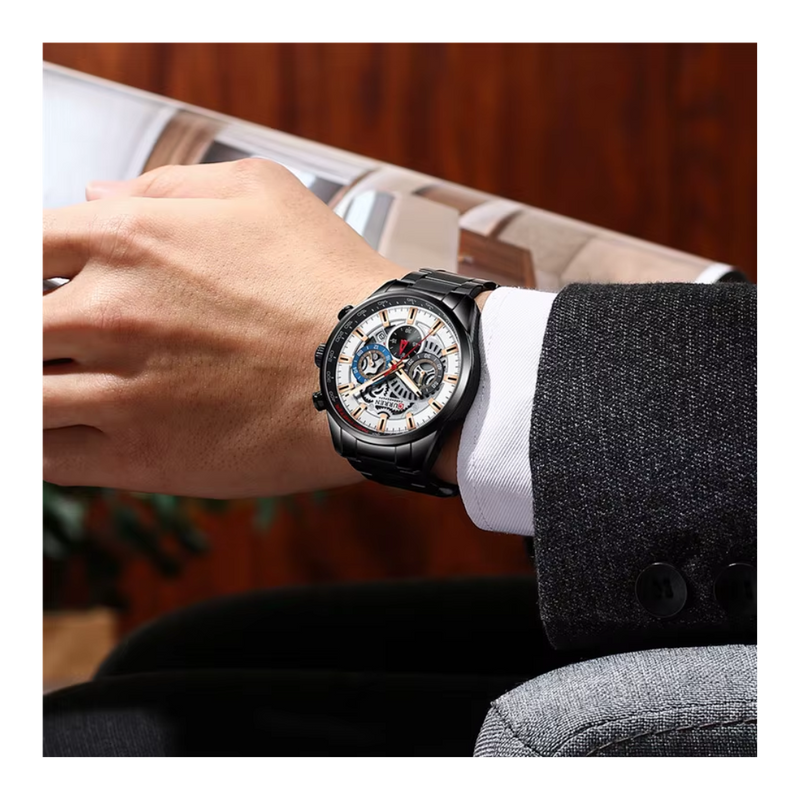 Reloj CURREN 8391 Cronógrafo Para Hombre Negro