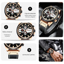 Reloj Curren 8394 Gris Negro Dorado Diseño Elegante