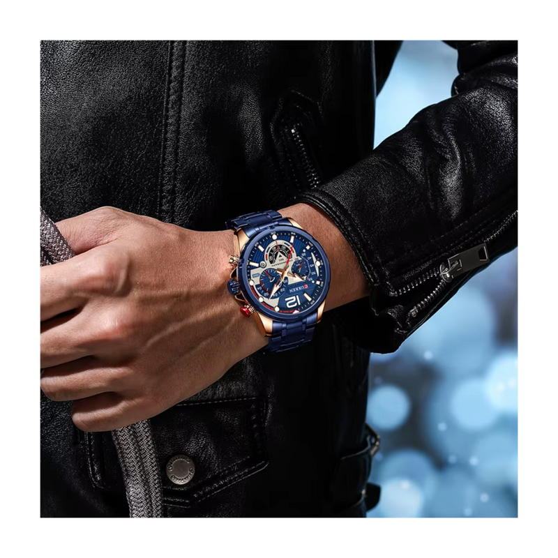 Reloj CURREN 8395 Cronógrafo Para Hombre Azul