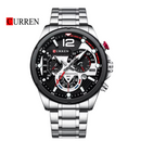 Reloj CURREN 8395 Cronógrafo Para Hombre Plateado