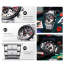 Reloj CURREN 8410 Cronógrafo Para Hombre Plateado