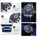 Reloj CURREN Cronografo 8415 Para Hombre - Azul